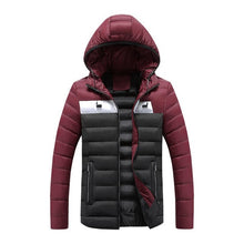 Load image into Gallery viewer, Men Plus Size Down Jacket Moto &amp; Biker Warm Plus Velvet Thick Heated Jacket